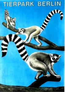 Original Vintage Poster KATTAS ZOO BERLIN GERMANY um 1980 - Bild 1 von 1