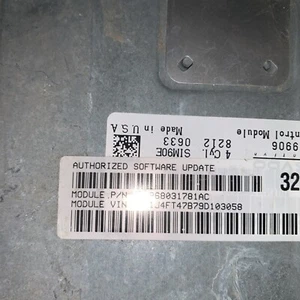 09 Caliber Compass Engine ECM Control Module P68031781AC 68031781AC - Picture 1 of 6