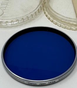 Canon 58mm Filter Conversion B 3X Blue Cooling 1960s Vintage GOOD SHAPE - Picture 1 of 5