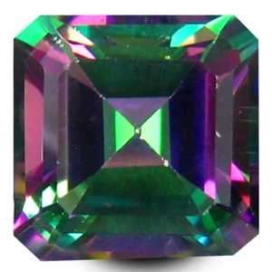 3.43 ct Magnificent AAA+ Octagon Shape (8 x 8 mm) Multi Color Mystic Blue Topaz - Picture 1 of 1