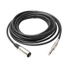 XLR 3Pin Male to 1/4 6.35mm  Male Audio Cable for DJ Mixer Amplifier - Black, 10