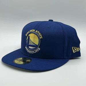 New Era Golden State Warriors Mütze Kappe Erwachsene 59FIFTY nicht verstellbar 7 1/2 blau - Bild 1 von 10