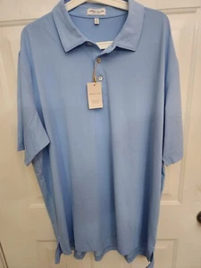 NWT! Peter Millar Crown Sport Summer Comfort Performance Polo Shirt Blue XXL 🔥 - Picture 1 of 9