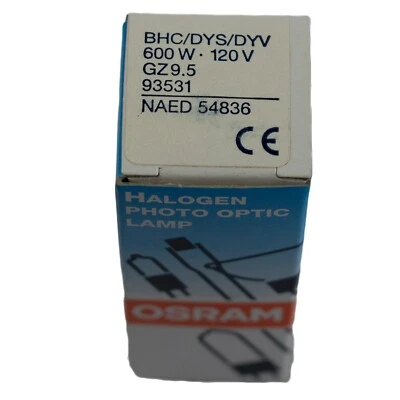 OSRAM 54836 600W 125V GZ9.5 Halogen Photo Optic Lamp Bulbs NEW - Image 1 of 3