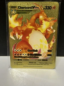 Pokemon Charizard VMAX HP330 Gold Foil Fan Art Card 020/189 - Picture 1 of 2