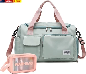 Small Gym Bag for Women, Waterproof Travel Duffle Bag Carry on Weekender Bag wit - Picture 1 of 7