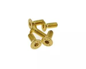 YFS M3*16mm testa piatta svasata testa esagonale bullone vite placcato TiN - confezione da 5 - Foto 1 di 1