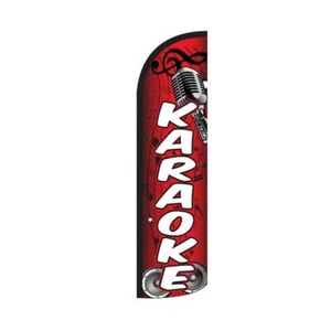 Karaoke Swooper Flatterfeder Flagge | 3 Fuß B x 11,5 Fuß hoch - Bild 1 von 3