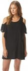 Michael Kors 173231 Womens Cold Shoulder Dress Cover-Up Black Size X-Small