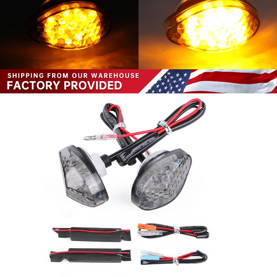 For HONDA CBR125R CBR600RR 1000RR CBR 600F LED Flush Mount Turn Signals Lights - Image 1 of 4
