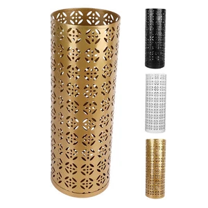 Umbrella Holder Round Rust Proof Stylish Hollow Copper Pattern Metal Umbrella - Picture 1 of 21