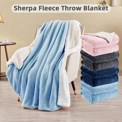 Luxury Soft Warm Sherpa Fleece Blanket Large For Sofa Bed Couch Queen Twin Throw - image 1 of 4