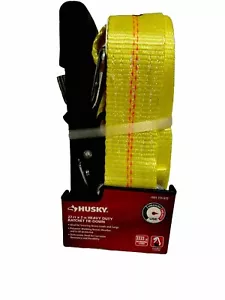 HUSKY 27ft x 2in Heavy Duty Ratchet Tie Down Strap with J Hook 3333 lbs Load - Picture 1 of 7