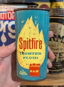 RARE 1950's VINTAGE SPITFIRE LIGHTER FLUID (4 OZ.) HANDY OILER CAN - Picture 1 of 6