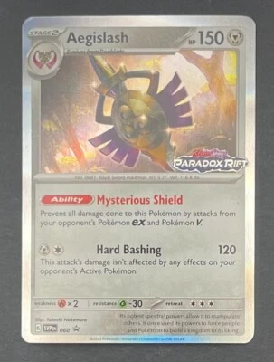 Pokémon Card Aegislash 060 Paradox Rift Stamped Prerelease - Near Mint - Image 1 of 2