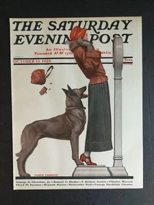 Vintage Saturday Evening Post October 13, 1923 Tipping the Scales Cover Only - Picture 1 of 1