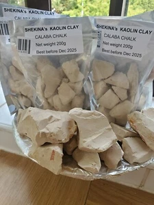 SHEKINA's Raw tasteful edible Cameroon Kaolin clay-Calaba 200g(5) for £30 - Picture 1 of 4