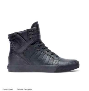 NEW Supra Men's Supra Skytop HF Black Warrior black with red sole - Picture 1 of 12