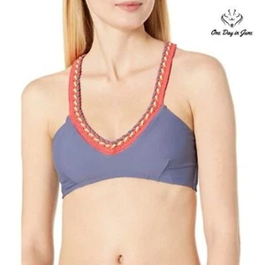 Luli Fama Atrevida Multicolor Crochet Sporty Bikini Top Swimsuit Size M - Picture 1 of 4