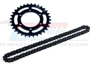For 1/4 Losi Promoto Bike HIGH SPEED GEAR + CHAIN Metal Upgrade #MX6832S -BLACK- - Picture 1 of 6