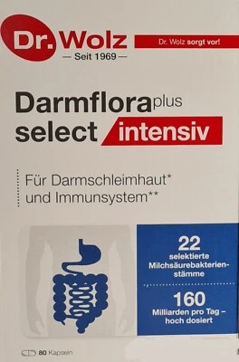 DR. WOLZ Dr.Wolz Darmflora plus select INTENSIV, Milchsäurebakt. 80 Kapseln+ Gratiszugabe