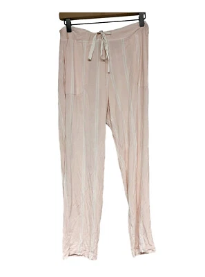 Pantalones de pijama para mujer Soma talla L rosa blanco a rayas cordón ropa de salón suave Foto 1 de 4