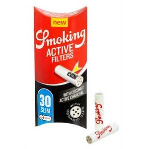 Filtros de cerámica de carbono activado DELGADOS para fumar, 6 mm, forma de viaje compacta/ 30 piezas - Imagen 1 de 3