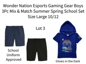 Wonder Nation Esports Gaming Gear Boys 3Pc Mix & Match Summer School Set L 10-12 - Picture 1 of 8