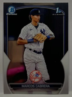 MARCOS CABRERA - 2023 Bowman Chrome 1st BOWMAN #BCP-46 NEW YORK YANKEES - Image 1 of 2