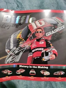 Greg Biffle Autogrammfoto NASCAR Grainger Busch Rookie des Jahres  - Bild 1 von 5