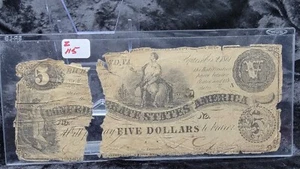 T36 CSA $5 Note September 2, 1861 Z115 KVE Investments, LLC - Picture 1 of 3