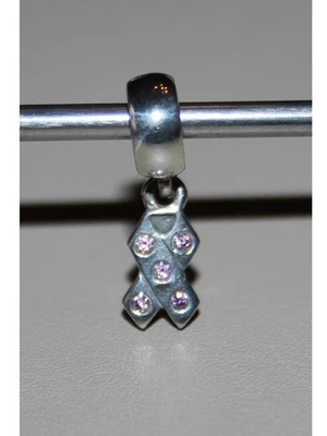 Pandora Charm / Element *BRUSTKREBS-SCHLEIFE* 790314PCZ *RETIRED, OLDIE, RAR* - Bild 1 von 4