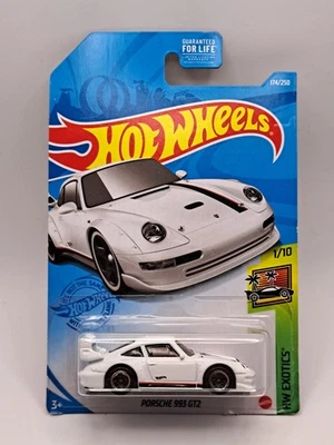 Scheda lunga Hot Wheels 2021 HW Exotics Porsche 993 GT2 bianca - Immagine 1 di 2