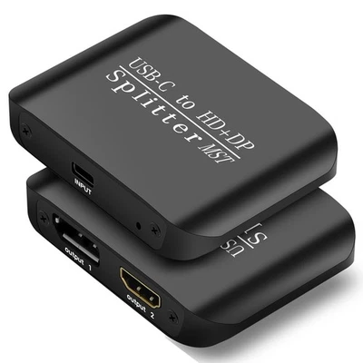 USB-C TO HDMI+DP Adapter 4K@60hz Splitter Extended Display for MacBook/Pro - Image 1 of 4