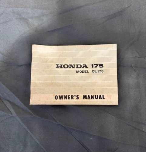 Honda 175 1969 modelo CL175 K3 manual del propietario Foto 1 de 2