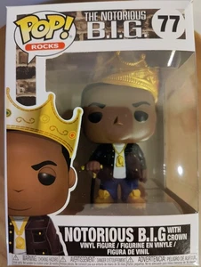 Funko Pop Rocks Notorious B.I.G. Vinyl Figure with Crown #77 - Picture 1 of 6