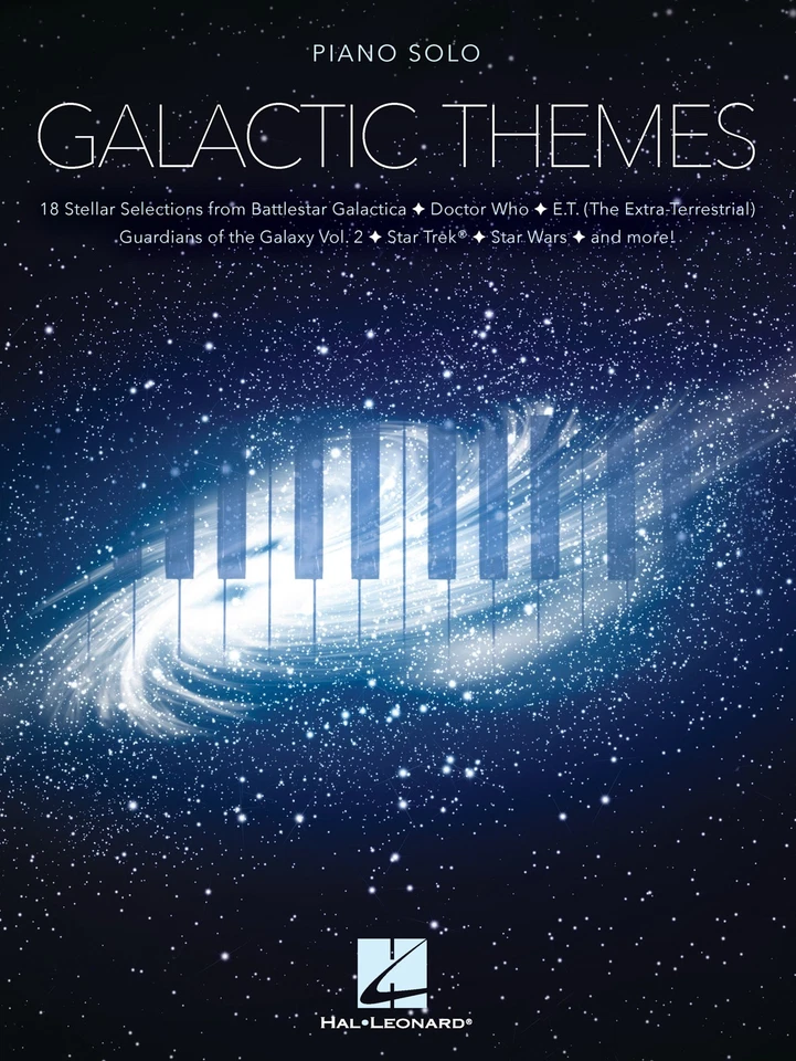 Galactic Themes 18 Piano Solos Outer Space Movie Sheet Music Hal Leonard Book - Image 1 of 1