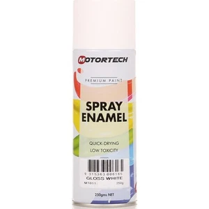 Motortech Aerosol Spray Enamel Gloss White 250g MT011 - Picture 1 of 1