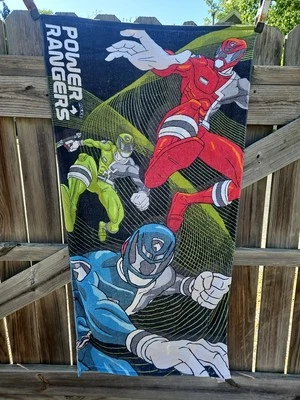 Vintage Power Rangers Space Police SPD Towels Disney Store Exclusive 30x60 - Image 1 of 4