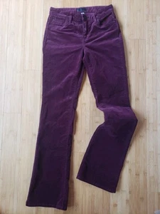 Kut From The Kloth Karen Baby Bootcut Corduroy Pants Burgundy Wine Size 4 EUC - Picture 1 of 11