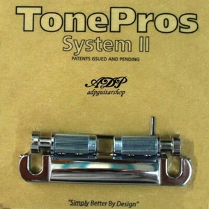 TonePros T1Z-C Stop Tailpiece Lockable style Gibson Stoptail Metric 8M Chrome - Picture 1 of 2