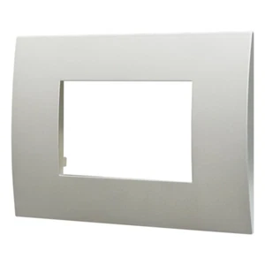 Kompatibel Vimar Arkè Platte Venus 3 Module Sitze Kunststoff Silber Ettroit - Bild 1 von 2