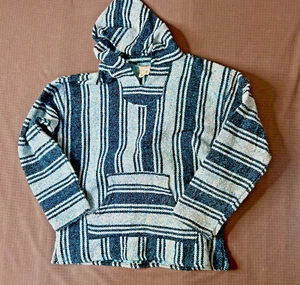 Canyon Creek Baja Hoodie Herren XL blau dunkelblau Drogenteppich Poncho Mexiko Acryl - Bild 1 von 5