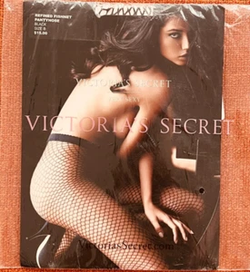 Victoria’s Secret Very Sexy Refined Fishnet Black Pantyhose Stockings Size B NEW - Picture 1 of 3