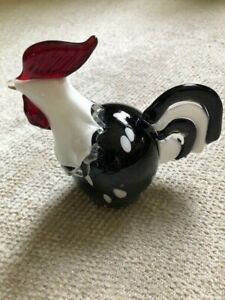 Lenox Art Glass Rooster Daybreak With Dotty, In Original Box