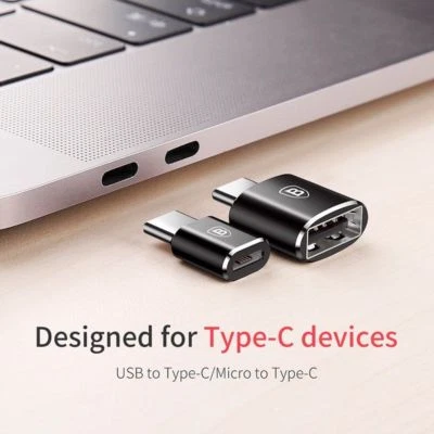 Baseus Micro USB Female to USB 3.1 Type C Male Adapter Converter Connector USB-C - Image 1 of 4