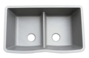 Blanco 442077 Metallic Gray-Colored Kitchen Sink Dual Basin w/ 1 Hole Drain ea. - Picture 1 of 2