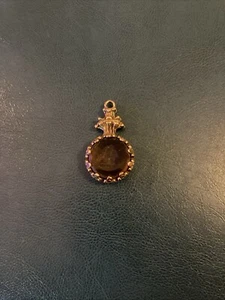 Atemberaubender Goldette Vintage Intaglio Kamee Anhänger 1900er viktorianisch zwei Gesichter - Bild 1 von 7