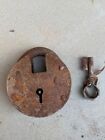 Vintage Hand Forged Rustic Iron Multi-purpose Door/Trunk Lock w/ Working Key