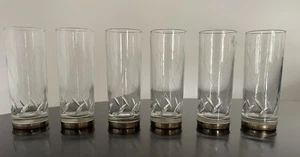 Sterling Silver 800 Base High Ball Drinking Glasses set of (6) - Picture 1 of 3